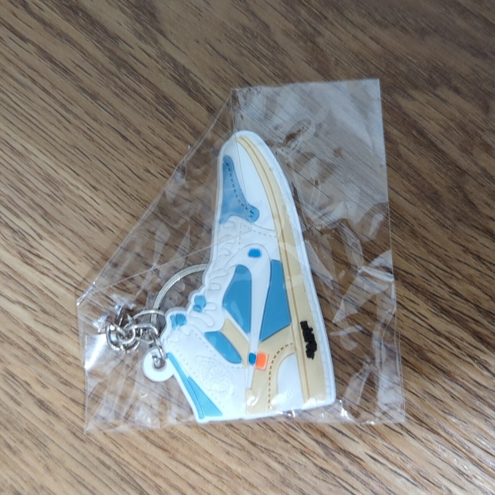 Blue and White Sneaker Keychain